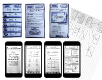Sketches Sketching and Paper Prototypes helped to isolate the next steps.